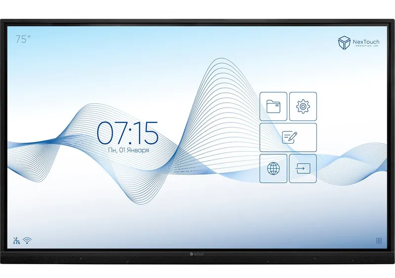Мультимедийное устройство Интерактивный  комплекс NextPanel 75,  75",  4К (3840*2160), 370 кд/м2, 4000:1, IR, 10 мс, 20 касаний, Wi-Fi, Android 8.0. OPS модуль: процессор Intel Core i5, DDR4 8Гб, SSD 128Гб