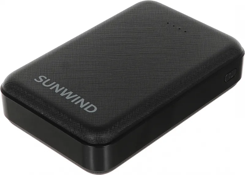 Мобильный аккумулятор SunWind SPB10A 10000mAh 10W 2A 2xUSB-A черный (SPB10A10PBK)