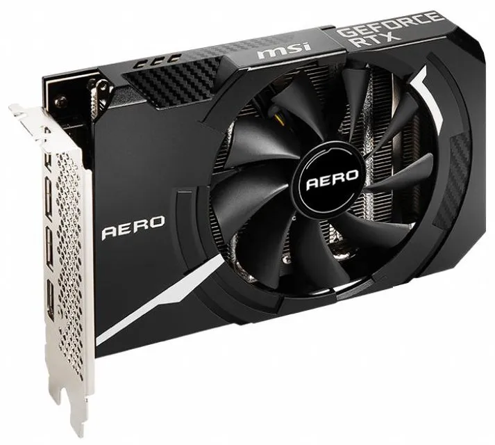 Видеокарта MSI PCI-E 4.0 RTX 3060 Ti AERO ITX 8G OC LHR NVIDIA GeForce RTX 3060Ti 8Gb 256bit GDDR6 1695/14000 HDMIx1 DPx3 HDCP Ret