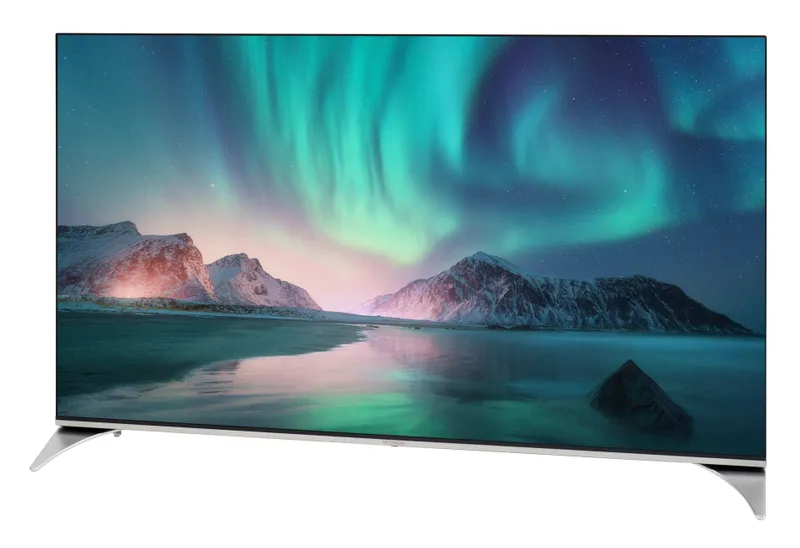 Телевизор QLED Hyundai 50" H-LED50QBU7500 Android TV Frameless черный 4K Ultra HD 60Hz DVB-T DVB-T2 DVB-C DVB-S DVB-S2 USB WiFi Smart TV