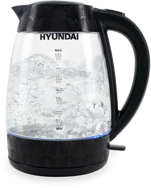 Чайник электрический Hyundai HYK-G4505 2л. 2200Вт черный (корпус: стекло)