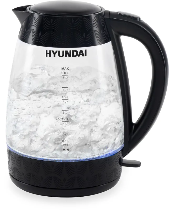 Чайник электрический Hyundai HYK-G4505 2л. 2200Вт черный (корпус: стекло)