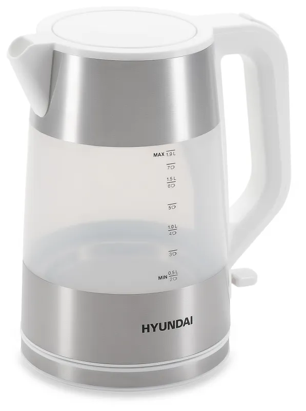 Чайник электрический Hyundai HYK-P4025 1.9л. 2200Вт белый (корпус: пластик)