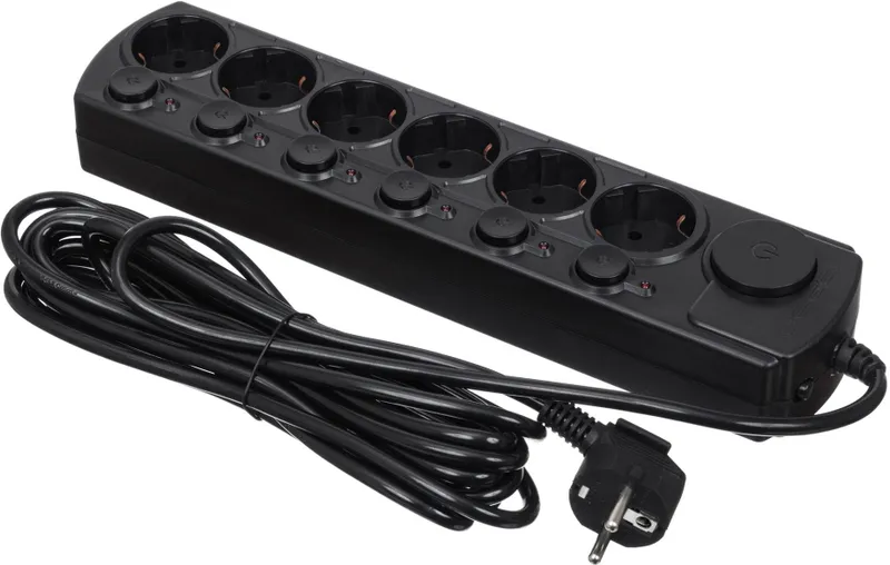 Сетевой фильтр Ippon BK252-SW 5м (6 розеток) белый (коробка)