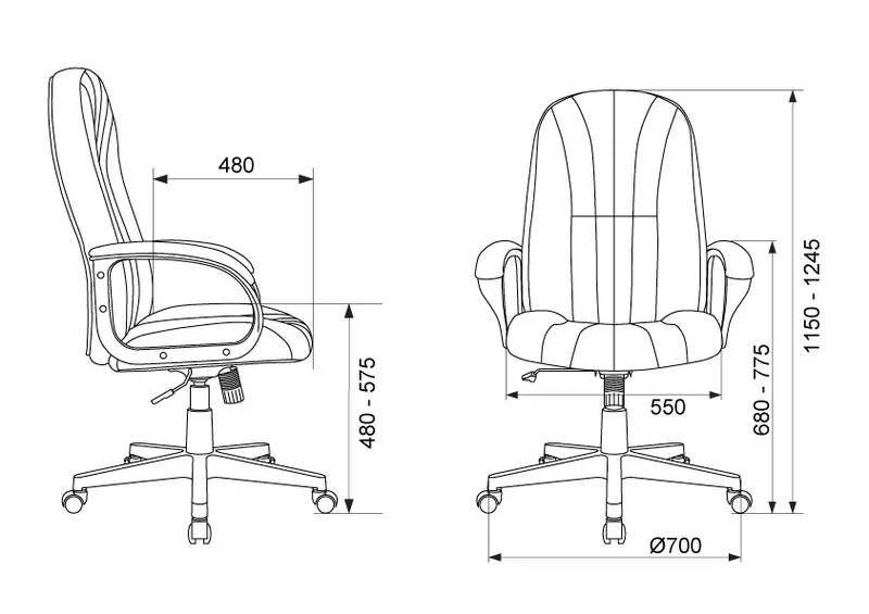 Кресло руководителя Бюрократ T-898 светло-голубой 38-405 крестов. пластик