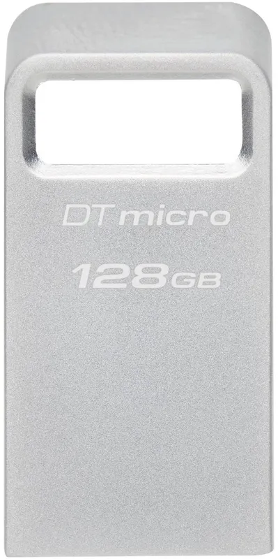 Флеш Диск Kingston 128GB DataTraveler Micro DTMC3G2/128GB USB3.2 серебристый