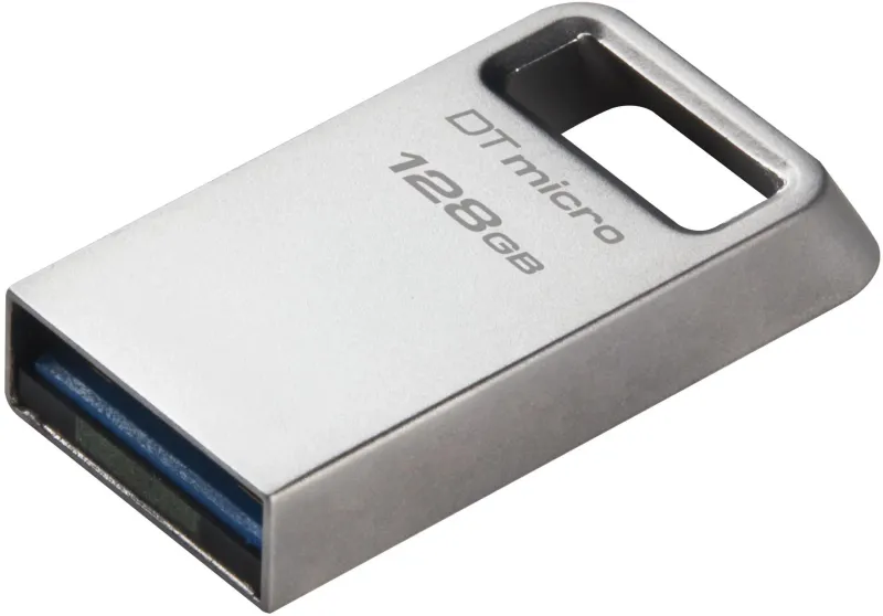 Флеш Диск Kingston 128GB DataTraveler Micro DTMC3G2/128GB USB3.2 серебристый