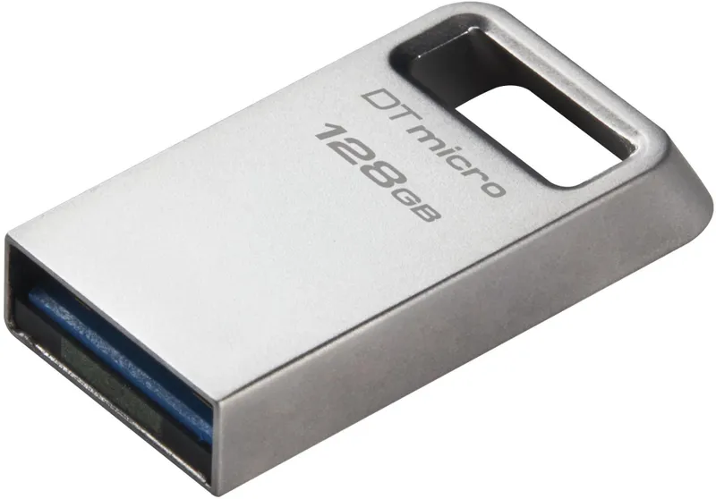 Флеш Диск Kingston 128GB DataTraveler Micro DTMC3G2/128GB USB3.2 серебристый