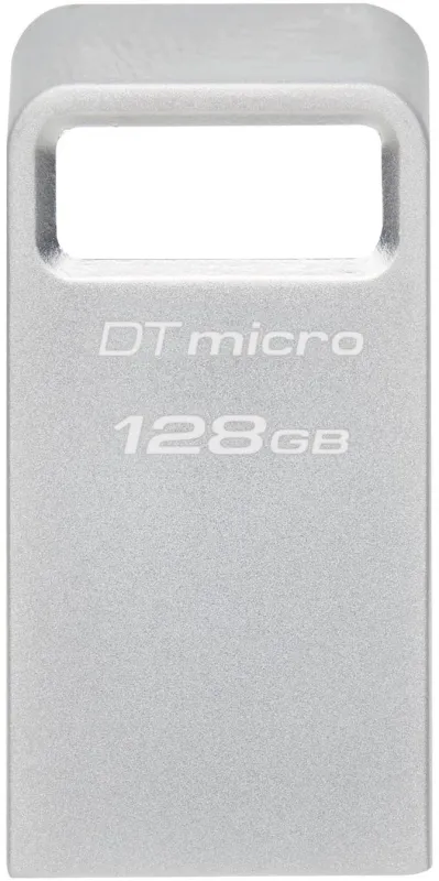 Флеш Диск Kingston 128GB DataTraveler Micro DTMC3G2/128GB USB3.2 серебристый