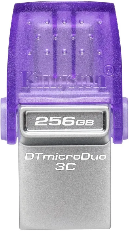 Флеш Диск Kingston 256Gb DataTraveler microDuo 3C DTDUO3CG3/256GB USB3.0 фиолетовый