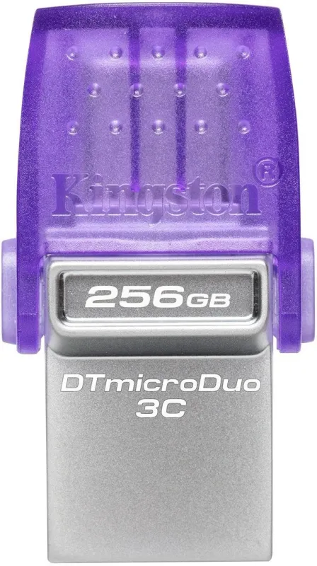 Флеш Диск Kingston 256Gb DataTraveler microDuo 3C DTDUO3CG3/256GB USB3.0 фиолетовый