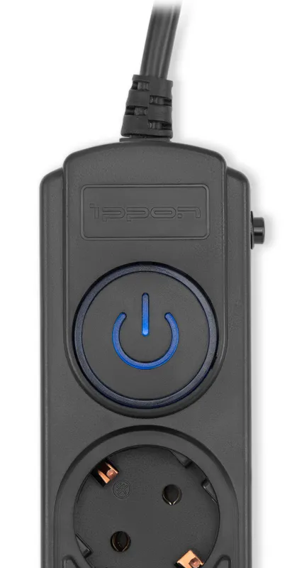 Сетевой фильтр Ippon BK-6-EU-1.8-16-B 1.8м (6 розеток) черный (коробка)