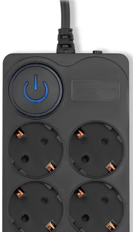 Сетевой фильтр Ippon BK-8-EU-5-16-B 5м (8 розеток) черный (коробка)