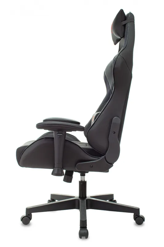 Кресло игровое Zombie Thunder 1 черный/карбон ткань/эко.кожа с подголов. крестов. пластик