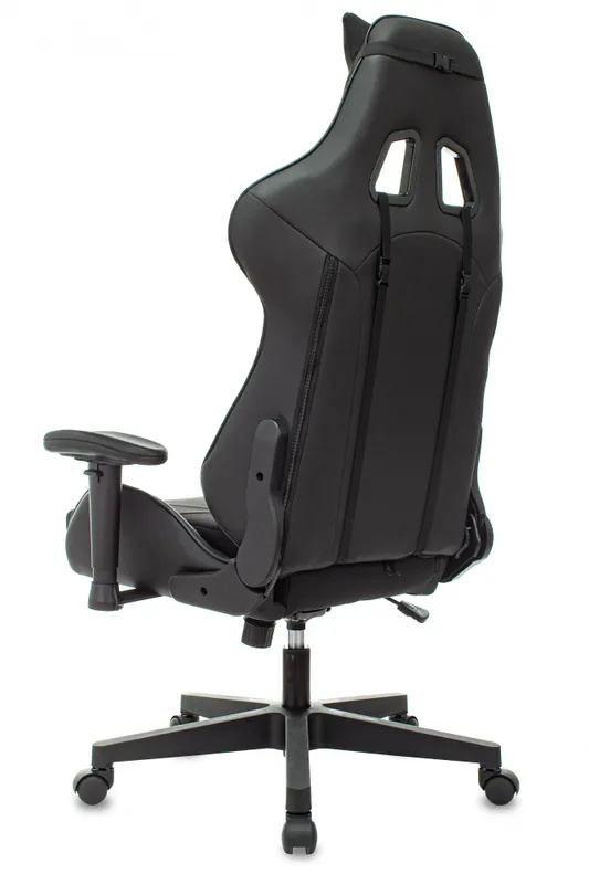 Кресло игровое Zombie Thunder 1 черный/карбон ткань/эко.кожа с подголов. крестов. пластик