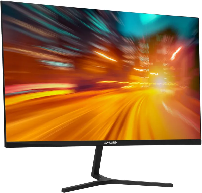 Монитор SunWind 23.8" SUN-M24BA103 черный IPS LED 5ms 16:9 HDMI M/M матовая 250cd 178гр/178гр 1920x1080 75Hz VGA FHD 2.7кг
