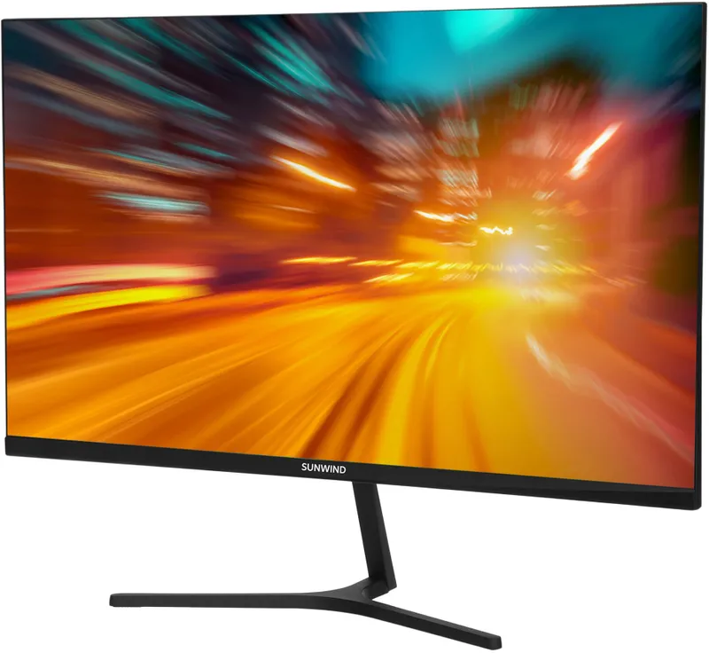 Монитор SunWind 23.8" SUN-M24BA103 черный IPS LED 5ms 16:9 HDMI M/M матовая 250cd 178гр/178гр 1920x1080 75Hz VGA FHD 2.7кг