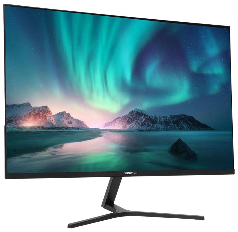 Монитор SunWind 27" SUN-M27BA103 черный IPS 5ms 16:9 HDMI M/M матовая 250cd 178гр/178гр 1920x1080 75Hz VGA DP FHD 3.2кг
