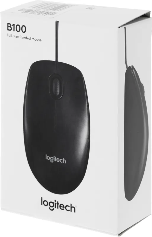 Мышь Logitech B100 for business черный оптическая (1000dpi) USB (2but)