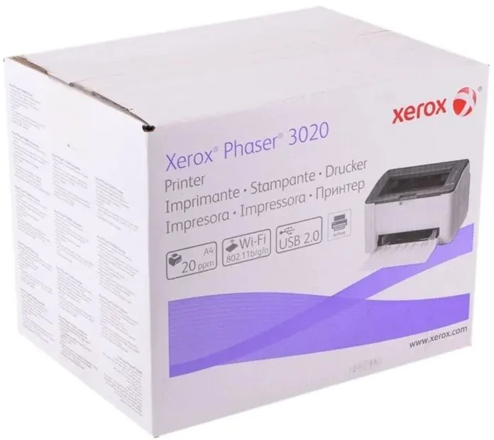 Принтер лазерный Принтер XEROX Phaser 3020BI (A4, Laser, 20ppm, max 15K pages per month, 128MB, GDI)