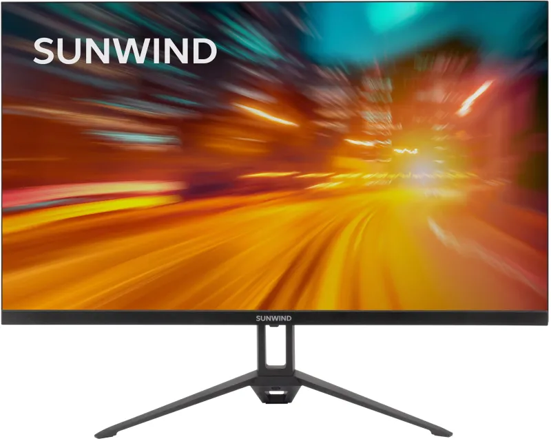 Монитор SunWind 23.8" SUN-M24BA107 черный IPS LED 3ms 16:9 HDMI матовая 300cd 178гр/178гр 1920x1080 165Hz G-Sync DP FHD 2.9кг