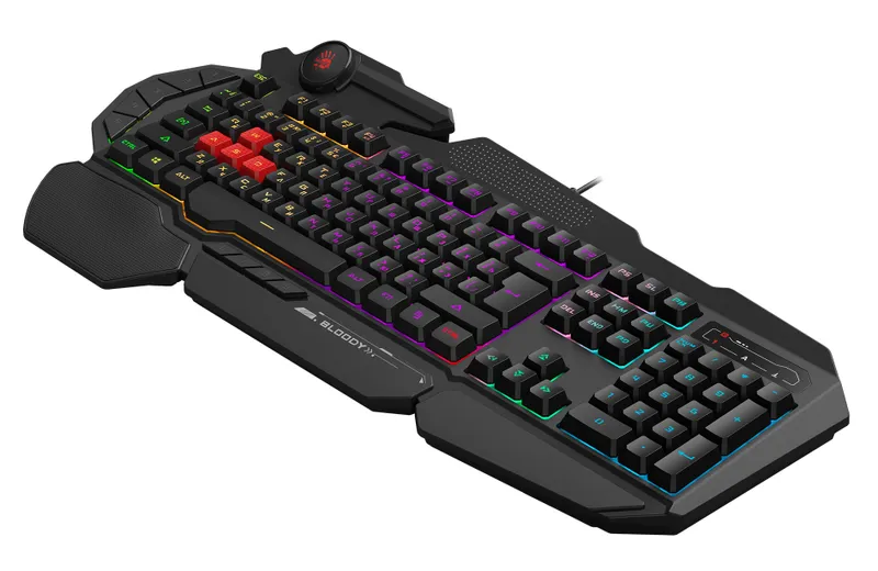 Клавиатура A4Tech Bloody B310N черный USB Multimedia for gamer LED (подставка для запястий) (B310N)