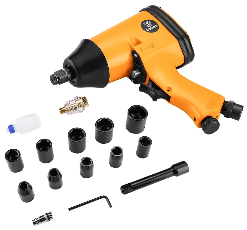 Гайковерт Deko DKPT01 SET 3 142л/мин желтый/черный