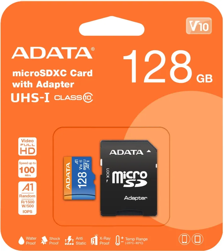 Флеш карта microSDXC 128GB A-Data AUSDX128GUICL10A1-RA1 Premier Pro + adapter