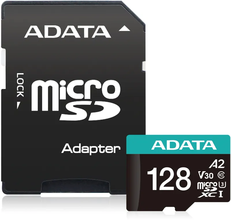 Флеш карта microSDXC 128GB A-Data AUSDX128GUI3V30SA2-RA1 Premier Pro + adapter