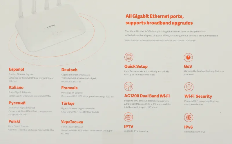 Маршрутизатор Xiaomi Router AC1200 EU (DVB4330GL) AC1200 10/100/1000 белый