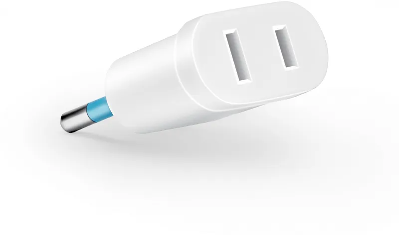 Адаптер-переходник Buro BU-PA02-W (1 розетка) белый (пакет ПЭ)