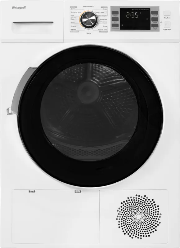 Сушильная машина Weissgauff WD 6148 DC Inverter Heat Pump кл.энер.:A+++ макс.загр.:8кг белый (429677)