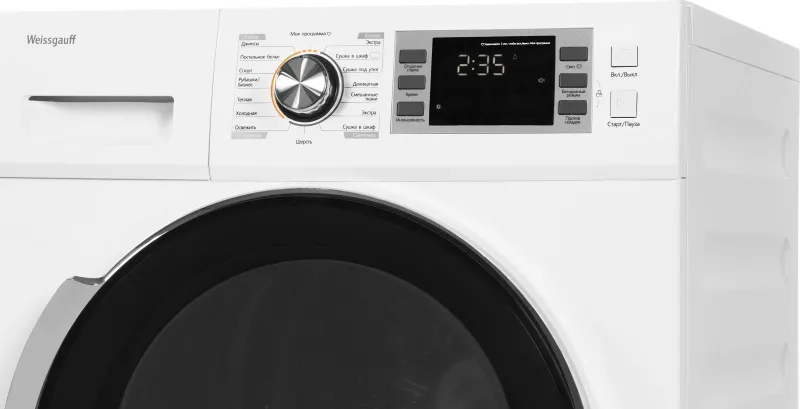 Сушильная машина Weissgauff WD 6148 DC Inverter Heat Pump кл.энер.:A+++ макс.загр.:8кг белый (429677)