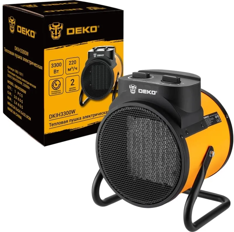 Тепловая пушка электрическая Deko DKIH3300W 3300Вт оранжевый