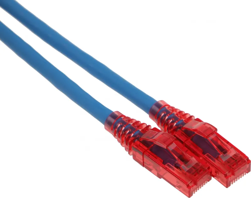 Патч-корд Hyperline PC-LPM-UTP-RJ45-RJ45-C5e-2M-LSZH-BL UTP RJ-45 вил.-вилка RJ-45 кат.5E 2м синий LSZH 24AWG