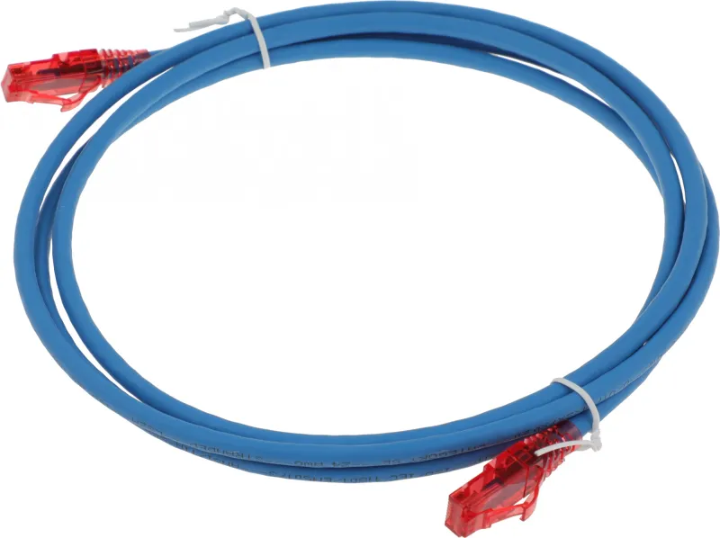 Патч-корд Hyperline PC-LPM-UTP-RJ45-RJ45-C5e-2M-LSZH-BL UTP RJ-45 вил.-вилка RJ-45 кат.5E 2м синий LSZH 24AWG