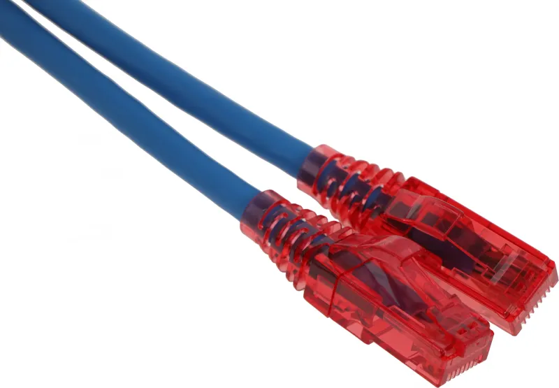 Патч-корд Hyperline PC-LPM-UTP-RJ45-RJ45-C5e-1M-LSZH-BL UTP RJ-45 вил.-вилка RJ-45 кат.5E 1м синий LSZH 24AWG