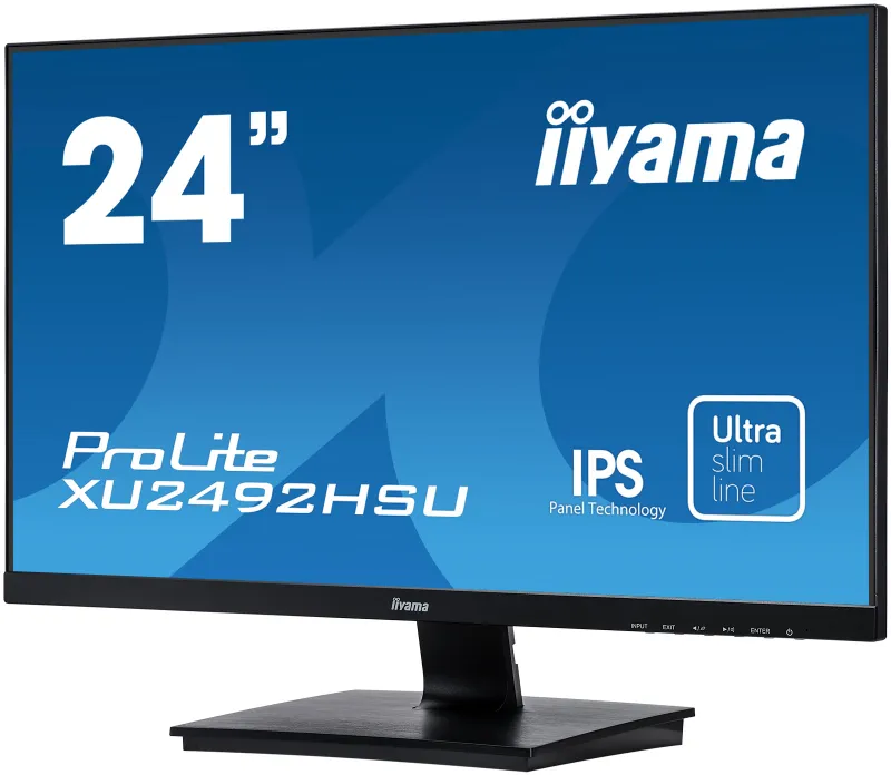 Монитор Iiyama 23.8" ProLite XU2492HSU-B1 черный IPS LED 4ms 16:9 HDMI M/M матовая 1000:1 250cd 178гр/178гр 1920x1080 75Hz VGA DP FHD USB 3.6кг