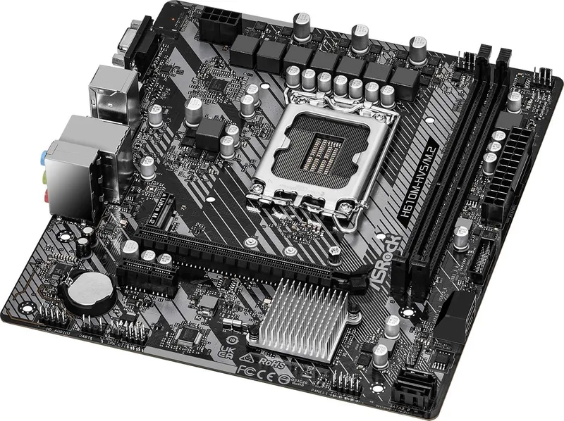 Материнская плата ASROCK H610M-HVS/M.2 R2.0, LGA1700, H610, 2*DDR4, D-Sub+HDMI, 4xSATA3 6.0, M.2 Socket, 2xUSB 3.2, 4xUSB 2.0, mATX; 90-MXBJJ0-A0UAYZ