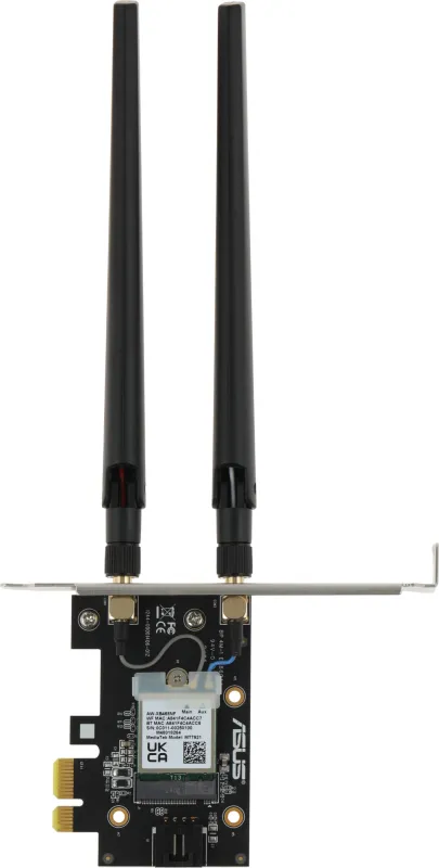 Адаптер ASUS PCE-AX1800 //WIFI 802.11ax, 2402 + 574Mbps, PCI-E Adapter, 2 antenna; 90IG07A0-MO0B00