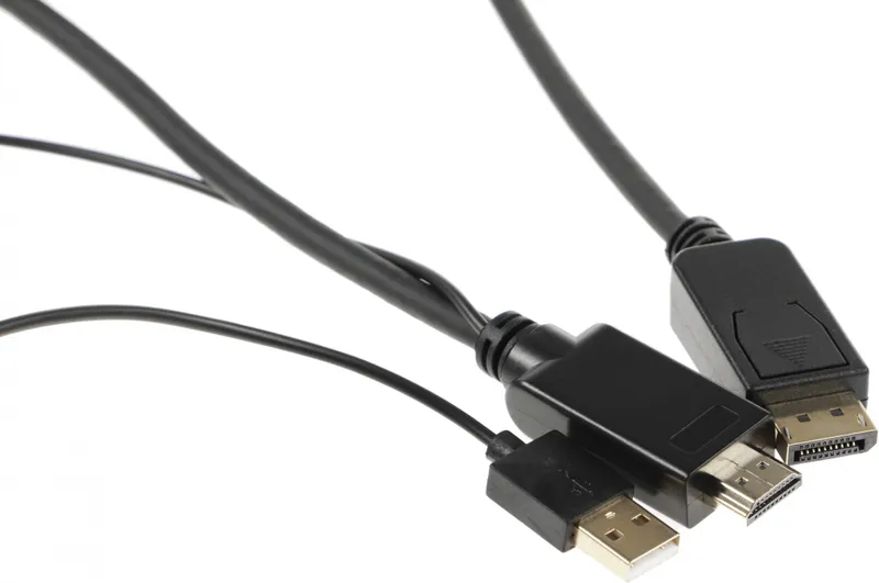 Кабель аудио-видео Buro HDMI (m)/DisplayPort (m) 3м. позолоч.конт. черный (HDMI-DP-3M)