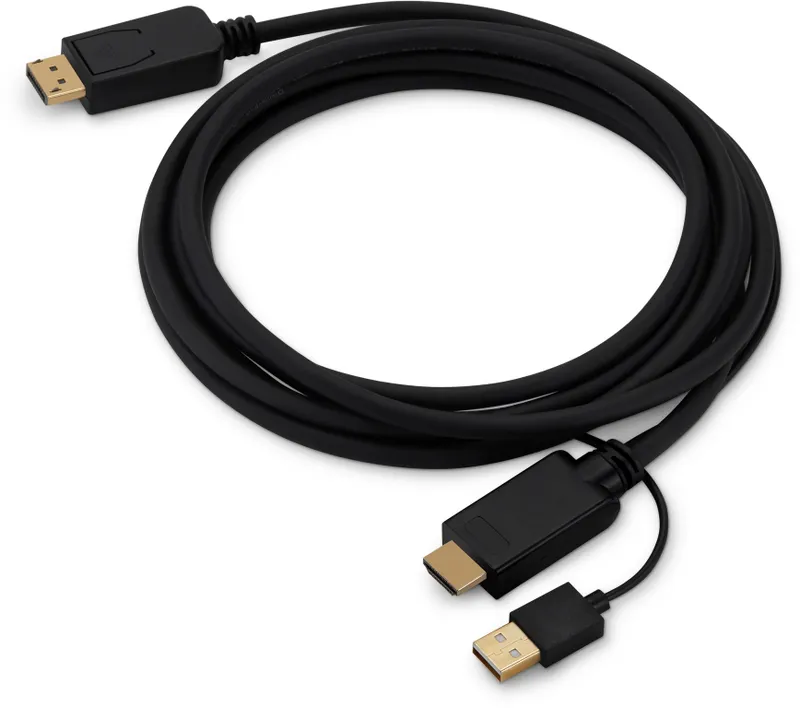 Кабель аудио-видео Buro HDMI (m)/DisplayPort (m) 3м. позолоч.конт. черный (HDMI-DP-3M)