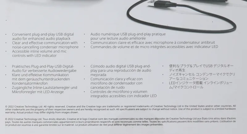 Наушники с микрофоном Creative HS-220 черный 2.4м накладные USB оголовье (51EF1070AA000)