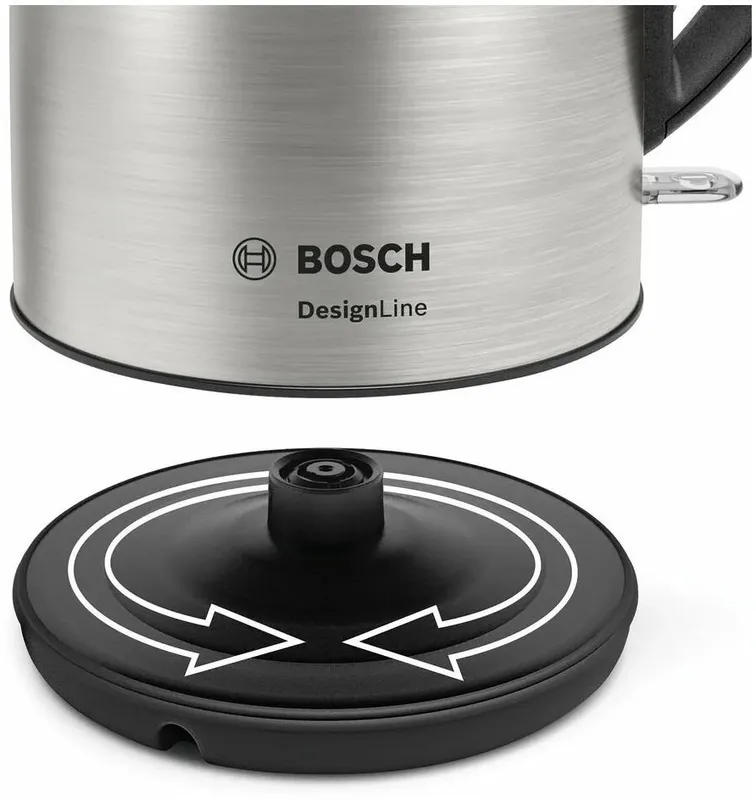 Чайник электрический Bosch TWK3P420 1.7л. 2400Вт черный (корпус: нержавеющая сталь)