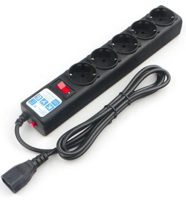 Сетевой фильтр Powercube SPG5-В3 3м (5 розеток) черный (коробка)