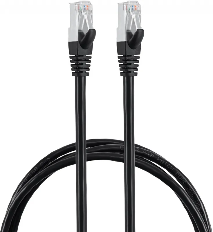 Патч-корд Buro BU-7-2M STP 4 пары cat.7 CCA molded 2м черный RJ-45 (m)-RJ-45 (m)