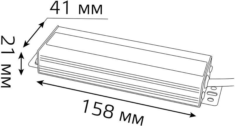 Блок питания Gauss 202022075 пониж. для лен.светод. черный