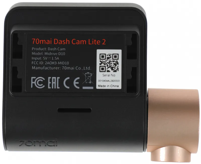 Видеорегистратор 70Mai Midrive D10 черный 2Mpix 1920x1080 1080p 130гр. GPS внутренняя память:512Mb SigmaStar 8336N