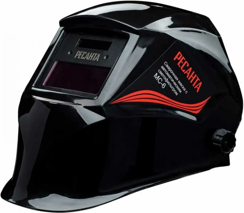 Маска сварщика Ресанта МС-6 филь.:хамел. кл.:1/1/1/2 см.экр.90x35мм черный (65/60)