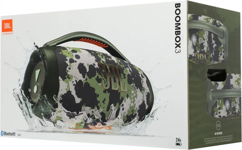 Колонка порт. JBL Boombox 3 камуфляж 180W 2.1 BT/USB 10000mAh (JBLBOOMBOX3SQUADEP)